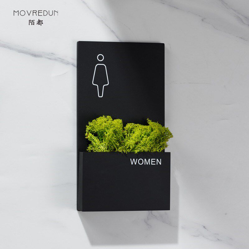 个性不锈钢烤漆造型门牌酒店墙面指引导视牌厕所wc男女logo牌子公