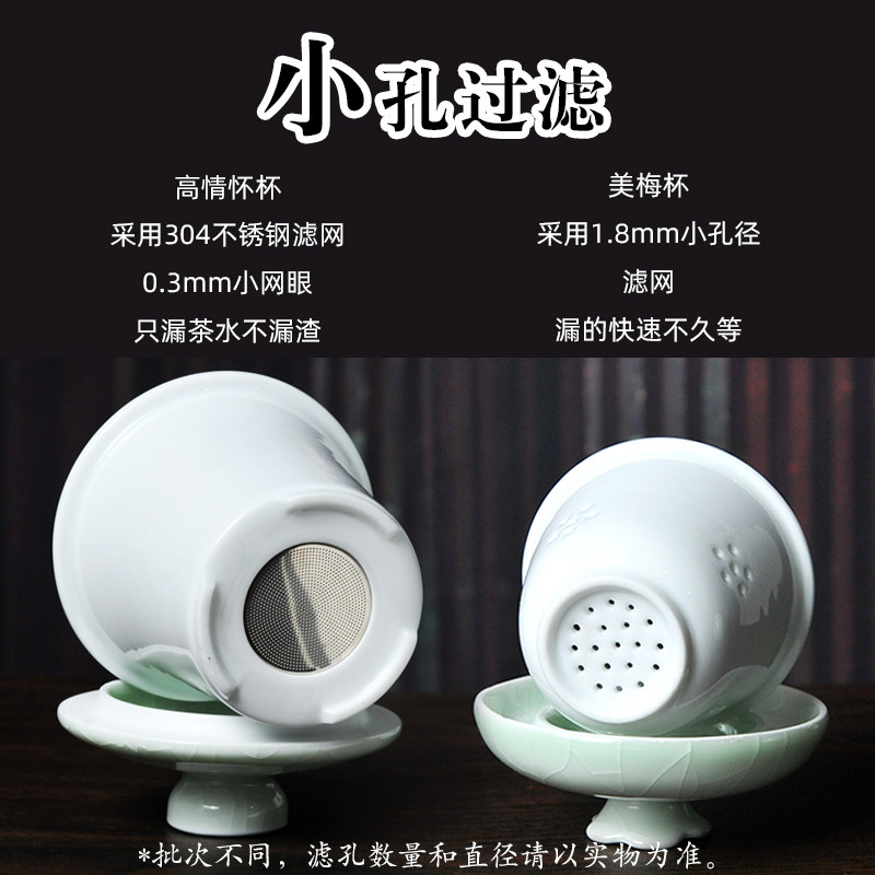 汝窑杯子陶瓷马克杯男带盖情侣水杯一对创意对杯瓷杯女办公室茶杯