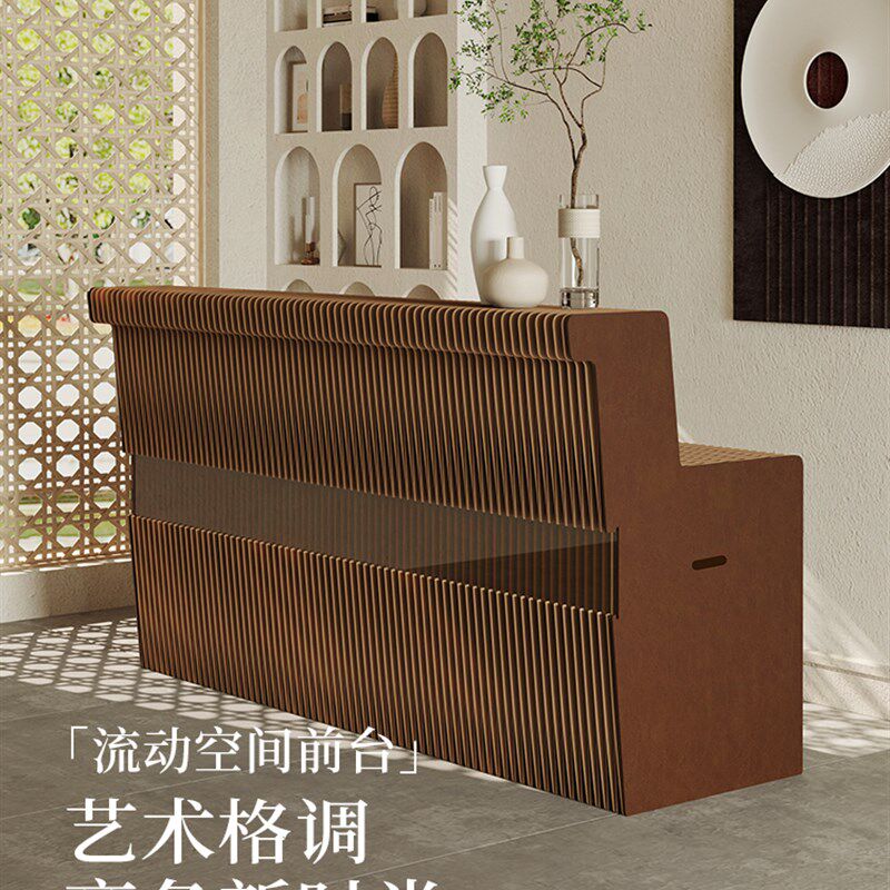 十八纸前台展架落地陈列架子创意产品置物架长方形高低展会展示台