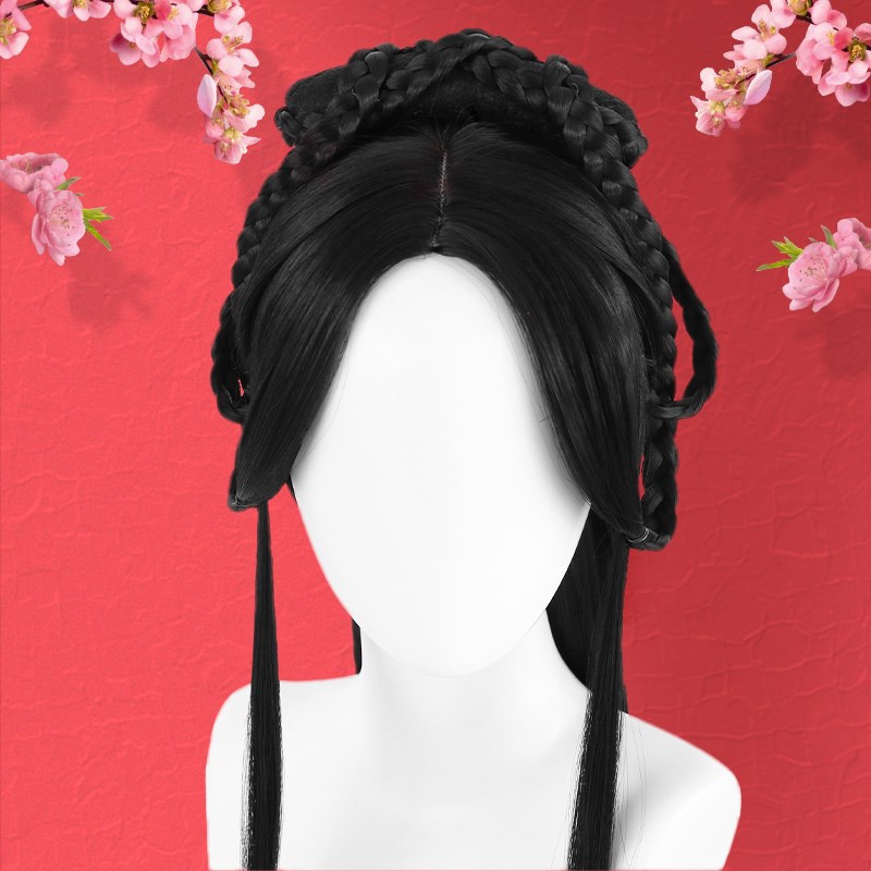 魏晋风中分古装整顶头套式汉服假发古典女cos古风长直发古装造型
