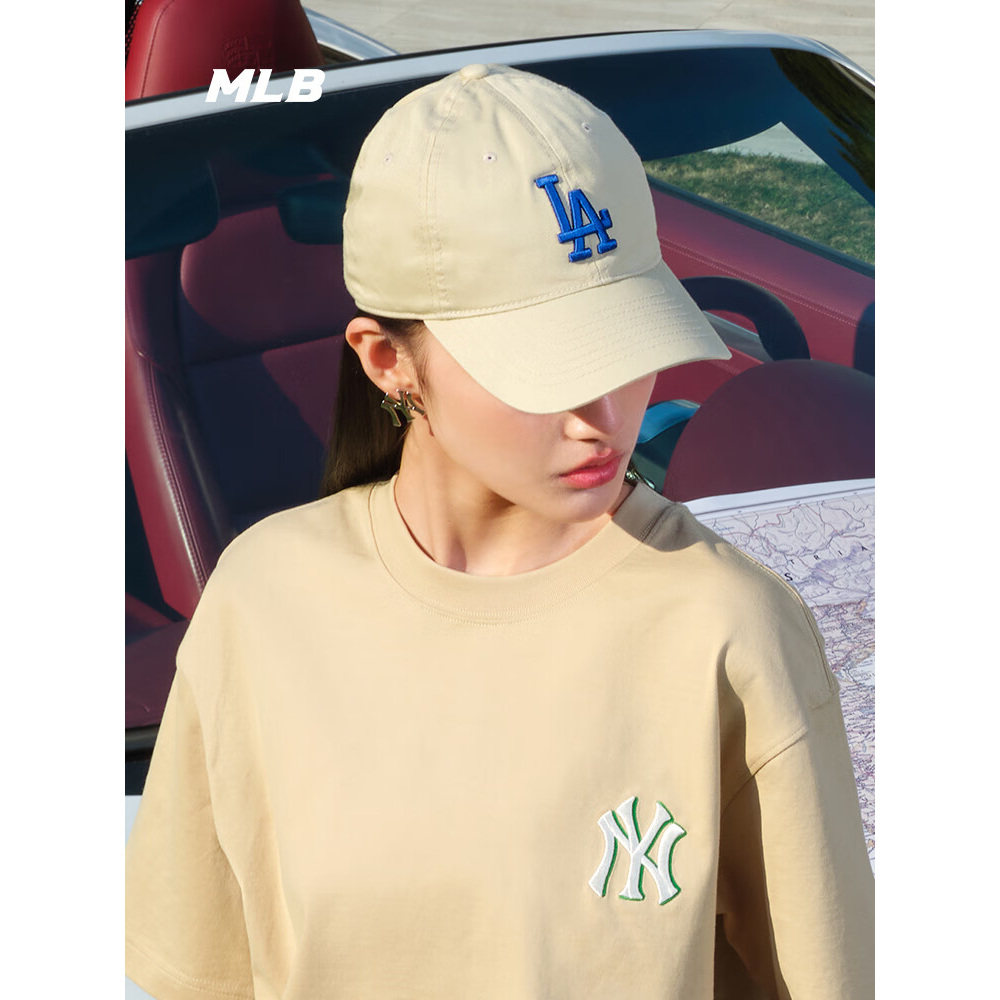 MLB帽子男女情侣棒球帽软顶鸭舌帽休闲运动帽四季3ACP6601N-07BGS