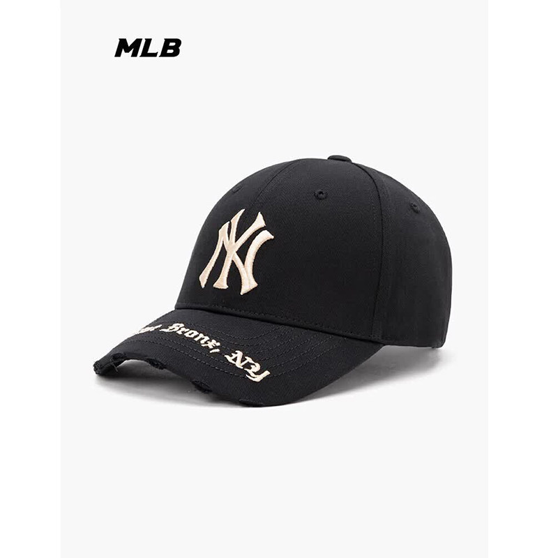 MLB帽子男女同款棒球帽硬顶遮阳鸭舌帽休闲运动帽3ACPKP02N-50BKS