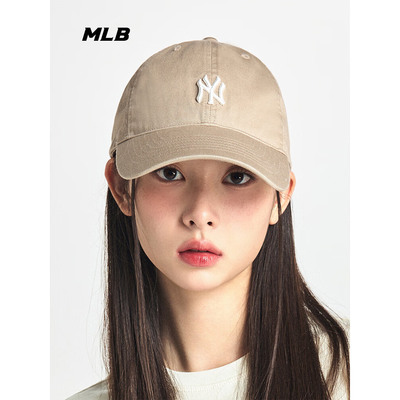 MLB帽子男女情侣棒球帽软顶鸭舌帽休闲运动帽四季3ACP7701N-50BGS