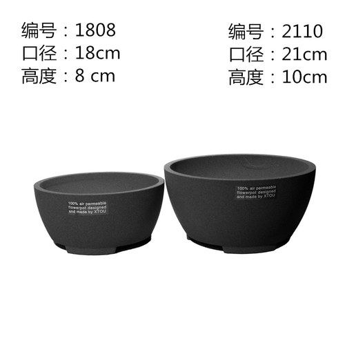 老盆友2110透气花盆xtou多肉拼盘会呼吸的套装紫砂多孔陶瓷工艺