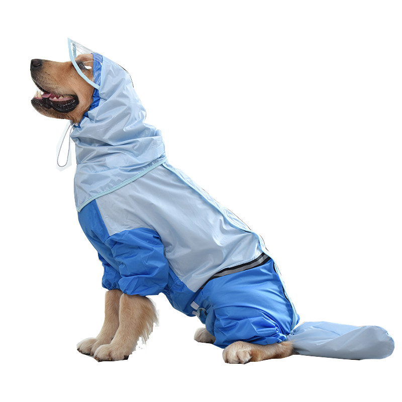 狗雨衣大型犬四脚防水全包中型犬大狗宠物包尾巴金毛雨披拉布拉多