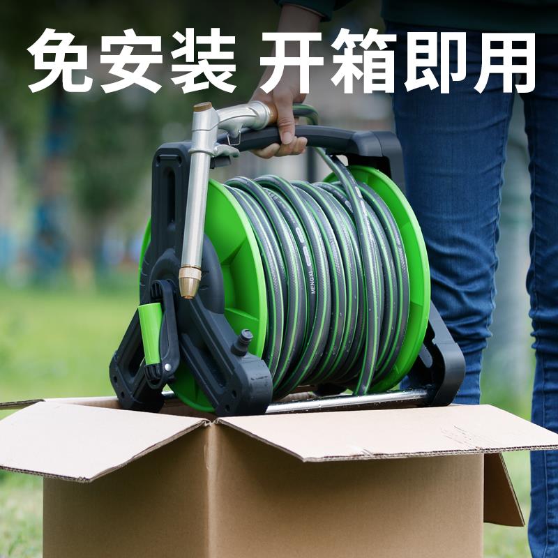 汽车高压力洗车水枪增压套装浇花水泵抢软管家用水管车收纳架神器