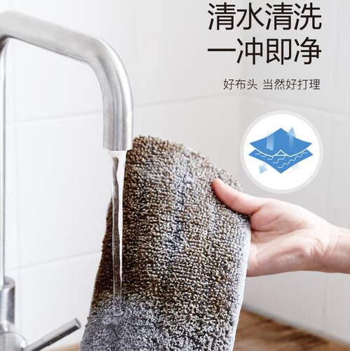 加厚喷水拖把替换布喷雾尘推布梯形粘贴式平板拖布拖地清洁布包邮