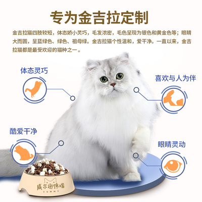 金吉拉专用猫粮5斤20斤幼猫成猫全阶段通用营养增肥长肉冻干猫粮