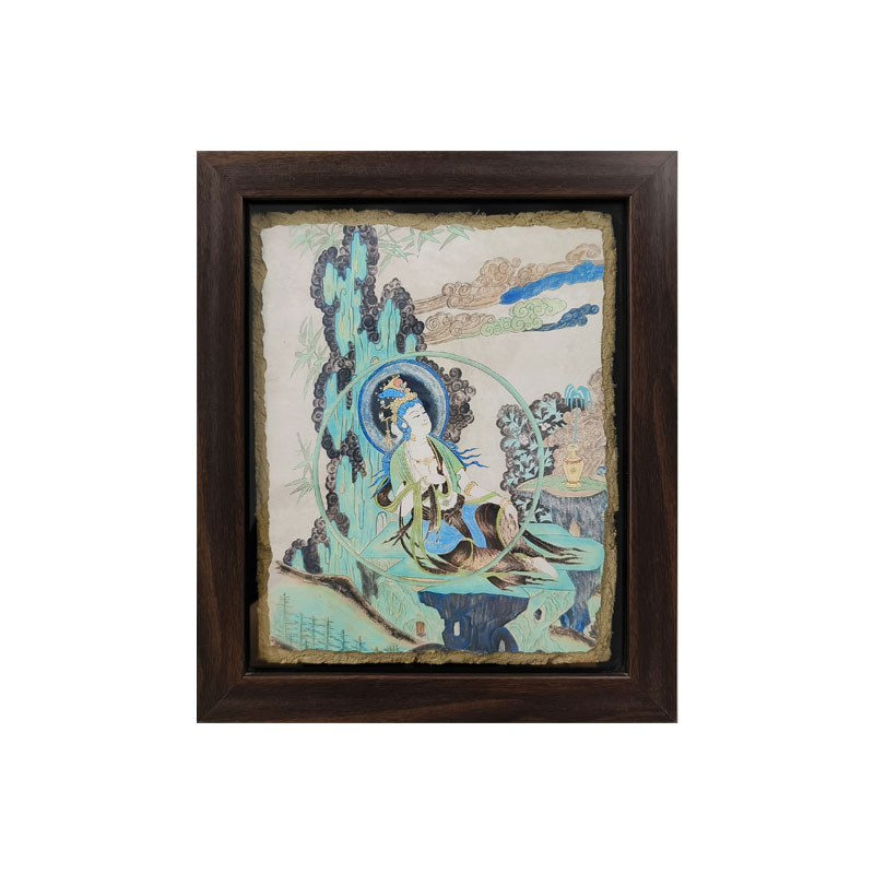 敦煌泥板画墙皮画手工家居摆件文创莫高窟壁画装饰画泥坯伴手礼
