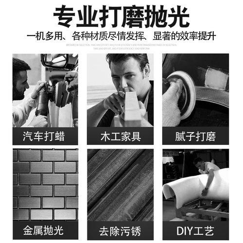 气动打磨机5寸抛光机汽车打蜡机磨光机气磨干磨机125带吸尘砂纸机