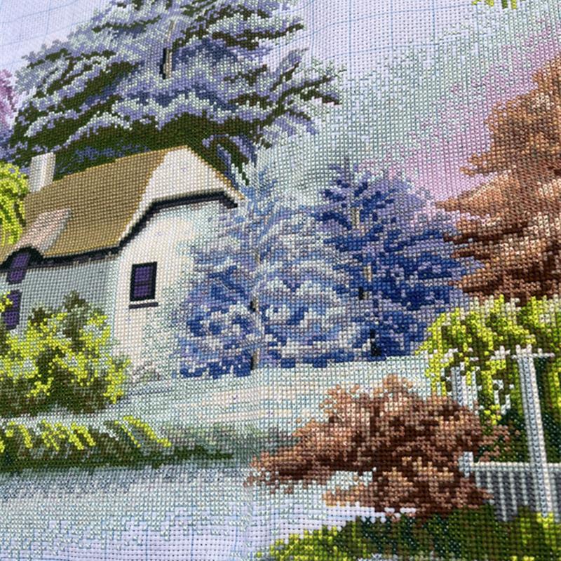 十字绣成品悠然小居绣好的美丽家园大幅新款客厅卧室风景油画包邮