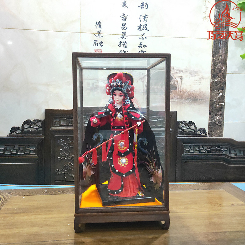 绢人中国风礼物客厅中式装饰品软装戏曲工艺品京剧人物摆件花木兰