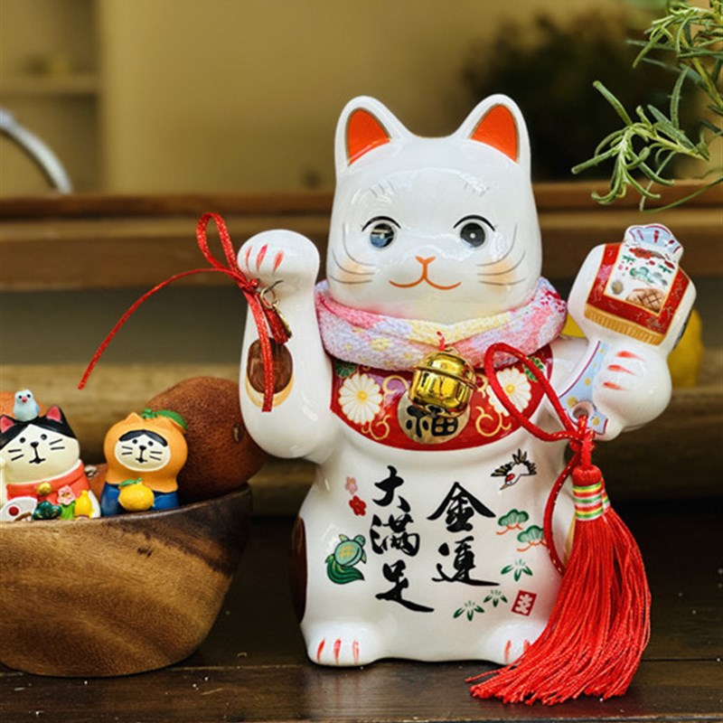 日式招财猫开业礼品高档摆件店铺生意兴隆家具客厅摆件生日礼物