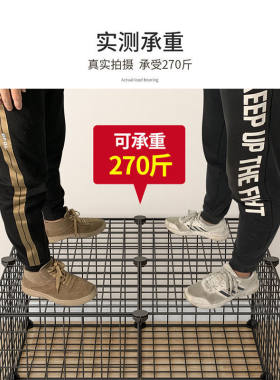 儿童书柜落地阅读区铁艺组装收纳柜盒不带门开放式组合柜桌面书架