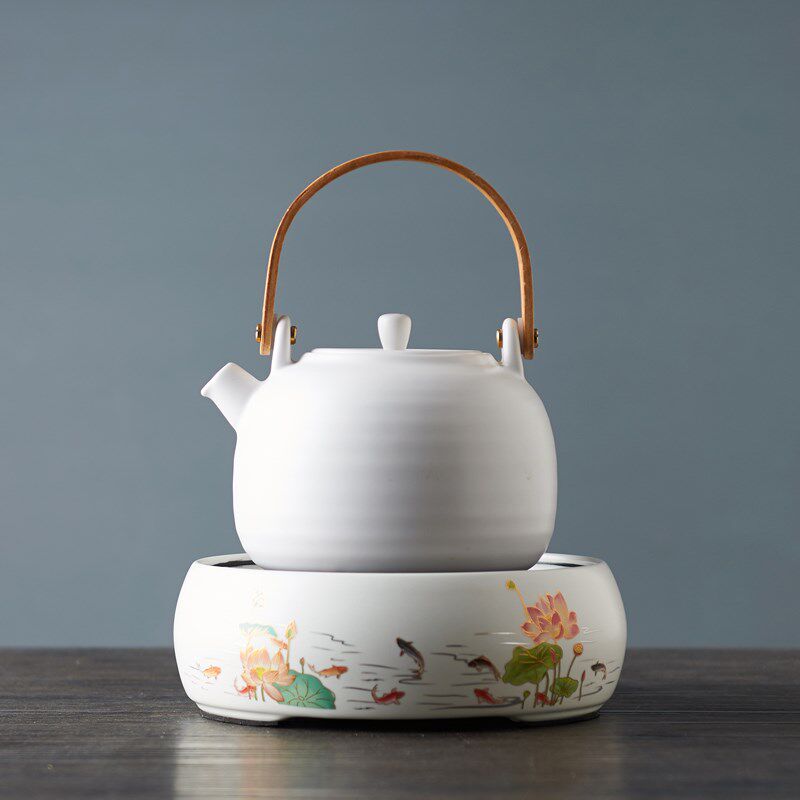 智能静音电陶炉煮茶炉围炉煮茶烤火炉茶壶套装陶瓷煮茶器自动断电