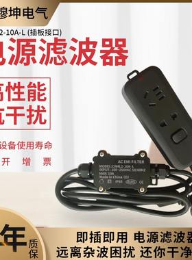 EMI净源滤波电化器220扰交流单相线抗干V插头HIFI音响插座模块