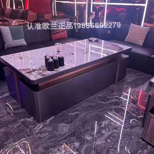 工厂直销茶货茶几KTV酒吧娱乐会所茶几可发光带抽屉网现红几