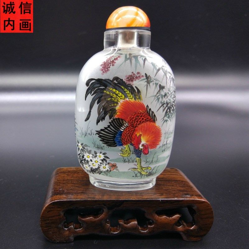 衡水内画鼻烟壶十二生肖商务出国特色 瓶内画 纯手工绘制礼品摆件