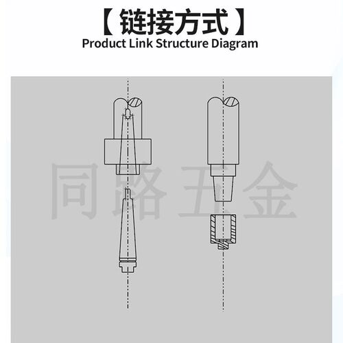 多轴器多孔钻连接头B16 MT2 JT6 JT2莫氏2号接杆联动头锥度联动杆
