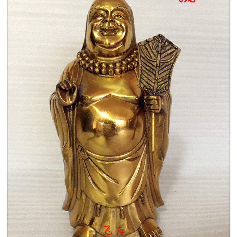 飞龙纯摆赤脚大仙佛脚金仙像赤像铜像工艺品家居铜件