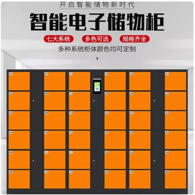 人脸识别寄存柜超市电子存包柜指物自柜编密码储纹柜智能柜定制