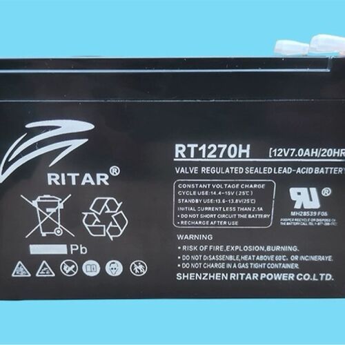 RITAR瑞达RT1270H蓄电池12V7AH通力迅达电梯平层应急电源备用电池