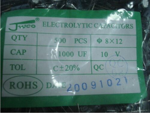 JWCO 电解电容10V220UF 10V1000UF 16V1000 50V100 25V2200UF一包