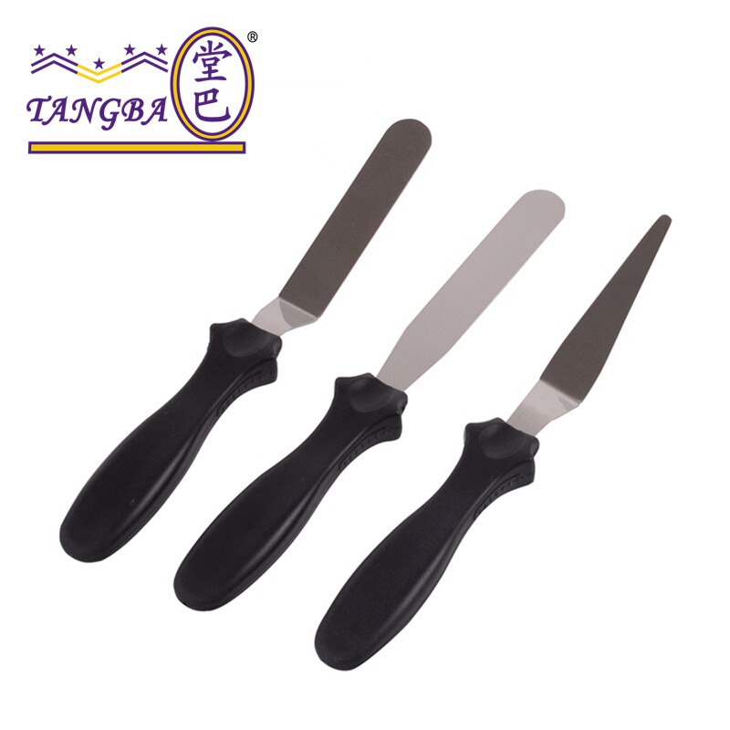 迷你刮平刀组 4寸奶油抹刀蛋糕裱花小抹刀 3件套吻刀 DIY烘焙工具