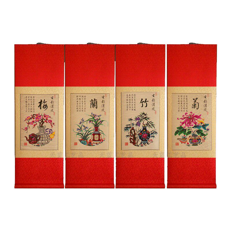 蔚县手工剪纸丝绸剪纸画挂画出国小礼物纪念品中国特色礼品送老外