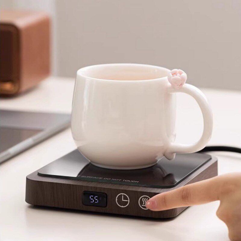 加热杯垫可调温数显保温底座家用办公热牛奶温茶器智能电热暖杯垫
