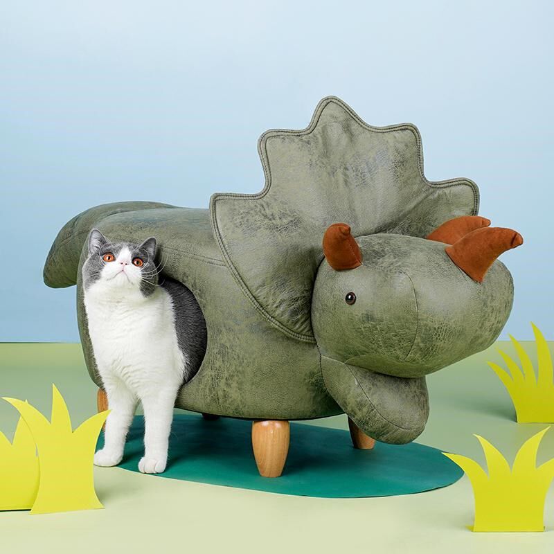 猫窝凳房子屋凳子房冬天封闭猫屋猫咪窝保暖人猫共用实木用品动物