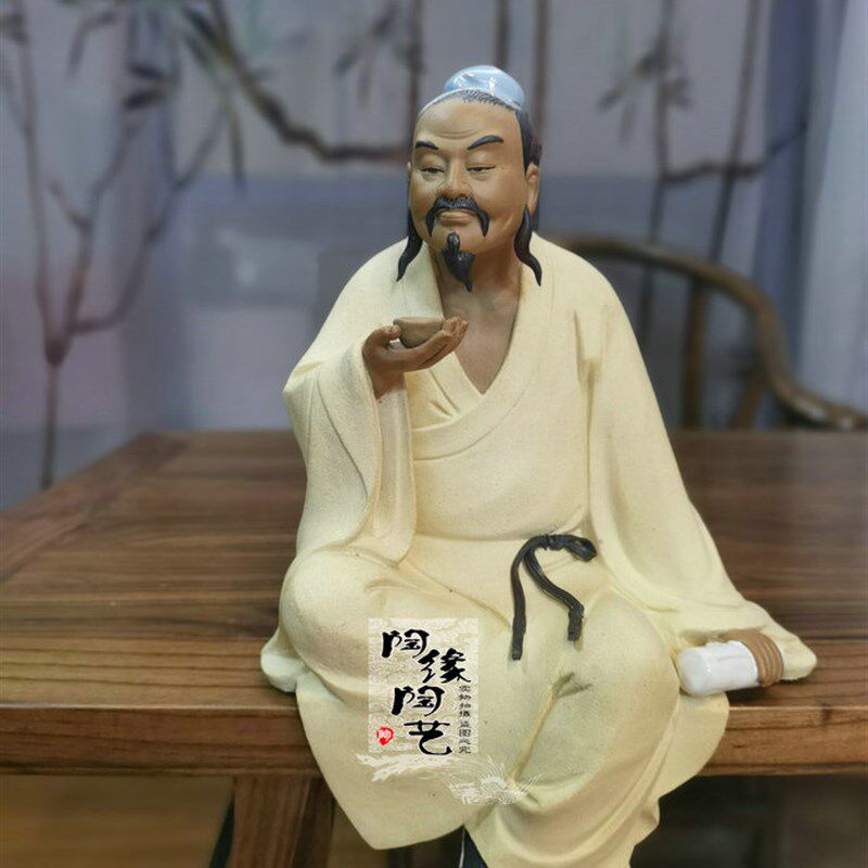 陶瓷工艺品 石湾公仔 陆羽品茶 茶庄用品