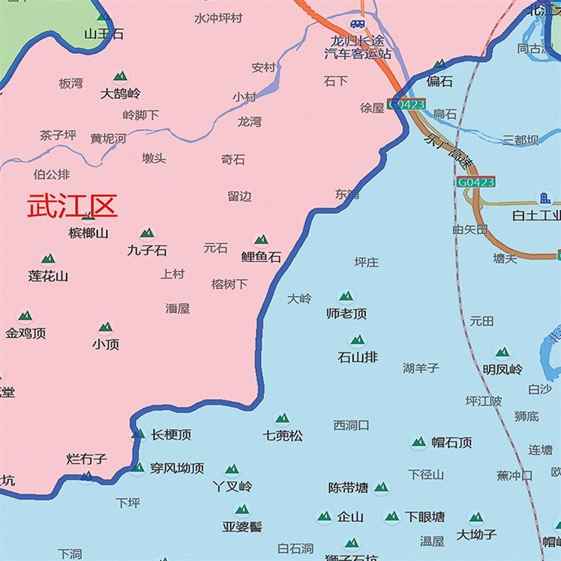 2025新款韶关市地图贴图办公室挂图高清防水墙壁贴超大装饰画定制