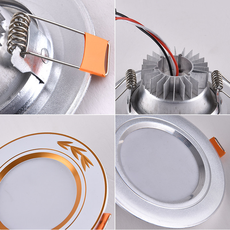 网红高亮三色变光led筒灯天花灯射灯家用嵌入式5W客厅7.5开孔吊顶