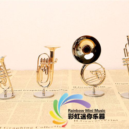 包邮6款铜管迷你乐器模型 长号/短号/圆号/小号/上低音号/太阳号