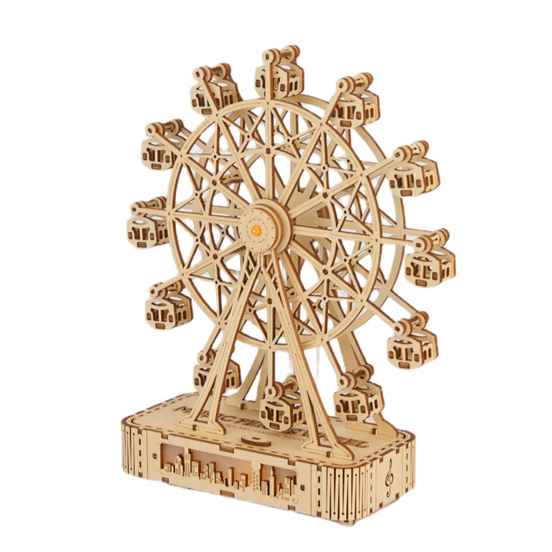 diy手工拼装音乐摩天轮八音盒3D立体拼图模型送男女生日礼物七夕