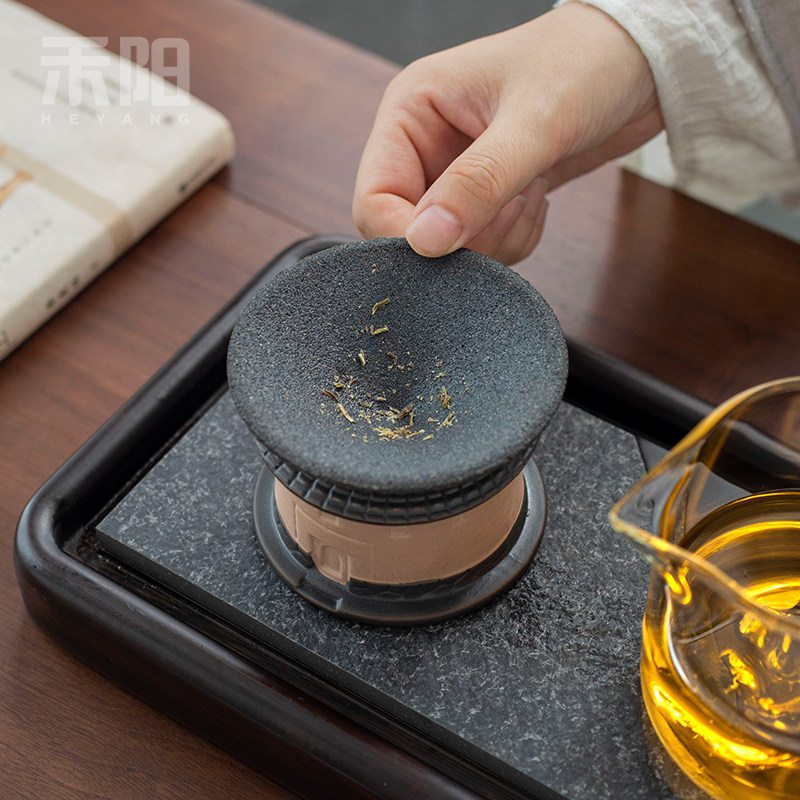 禾阳 无孔茶漏一体公道杯陶瓷漏网茶叶过滤网茶水分离泡茶滤网器