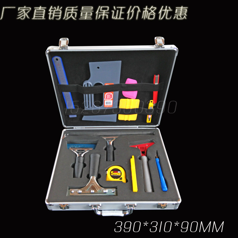 灰黑色手提箱定制做铝合金箱挖孔挖洗模航空箱便携修洗车工具箱子