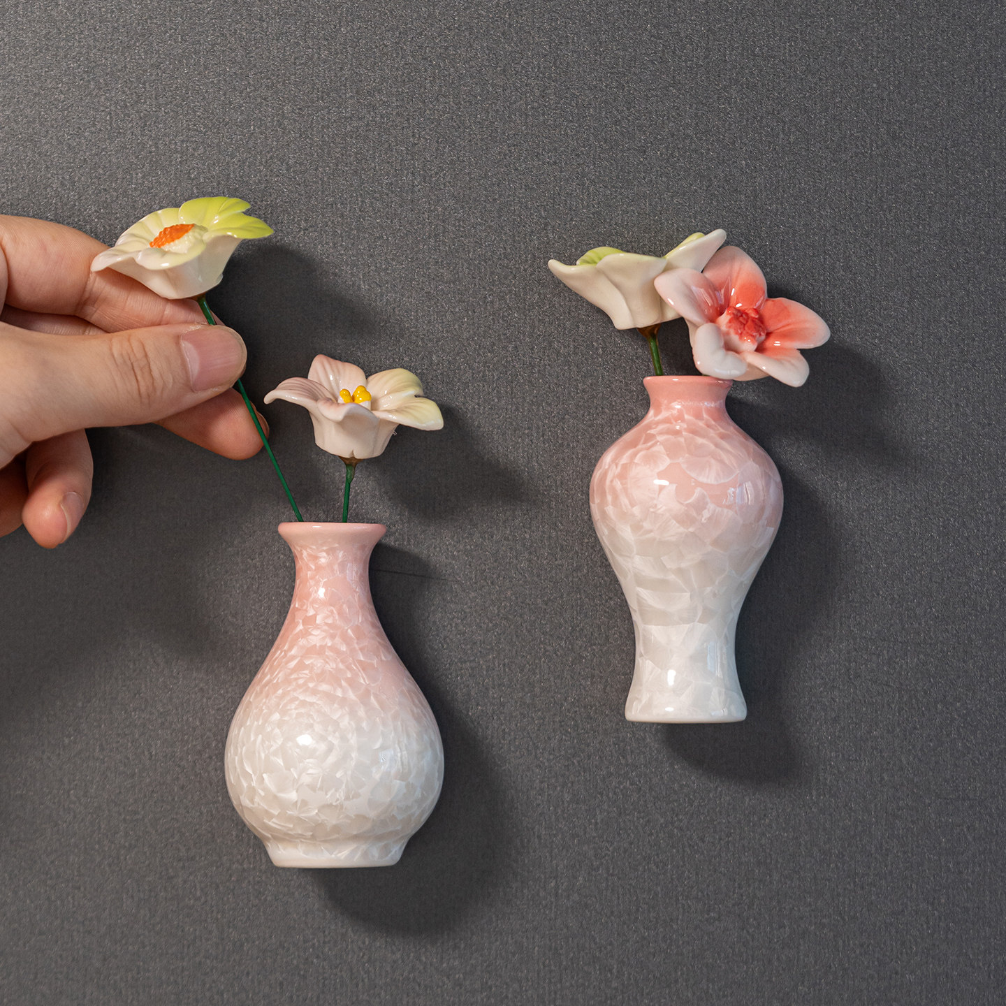 景德镇陶瓷插花小花瓶冰箱贴