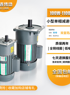 LU LIAN200W单相220V小型交流齿轮减速电机400W750W1.1KW立式卧式