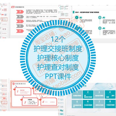 护理查对交接班制度PPT课件十八项核心模板护士医院内容换班流程