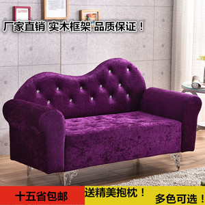 简约欧式布艺沙发卧室双人沙发店铺单人三人小户型组合沙发贵妃椅