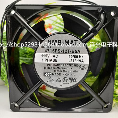 全新 NMB-MAT 4715FS-12T-B5A 115V 12CM 12038 轴流风机机柜风扇