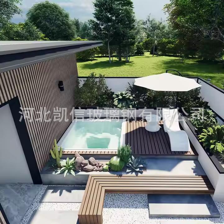 户外商业玻璃钢游泳池泳池工程全套设备大型亲子游泳馆儿童水池
