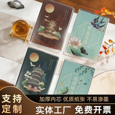 中国风A5加厚横线车线笔记本