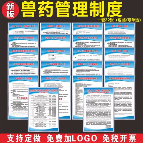 定制兽药店经营管理制度标兽药分类标识牌S牌G示P验收规章制度牌