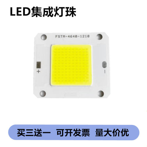 大功率20W3灯W50W集成LED灯芯路0配件高亮白光户白暖外投光灯光源