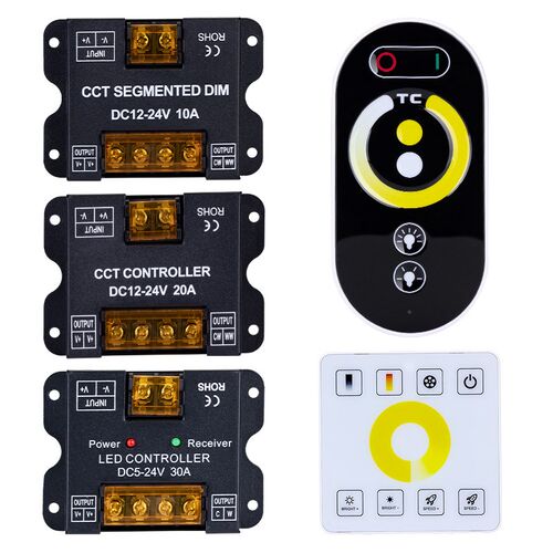 le光蓝线调d器开关5V12V24V低压灯带灯箱亮度遥控旋钮网牙三合一
