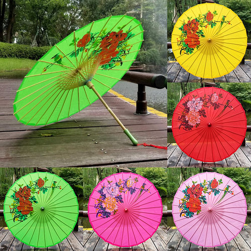 甲路绸布伞舞蹈演出伞古装摄影装饰道具伞油纸伞古风花汉服伞女伞