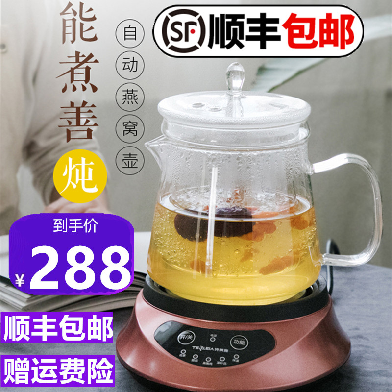 特莱雅炖燕窝养生壶隔水炖盅全自动加厚玻璃家用多功能电热煮黑茶
